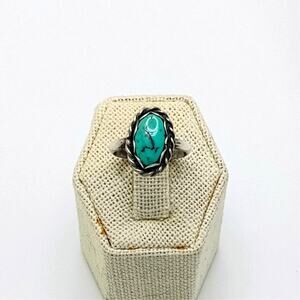 Vintage Native American Ring Turquoise Sz 7